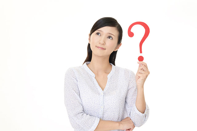 クエスチョンマークの女性